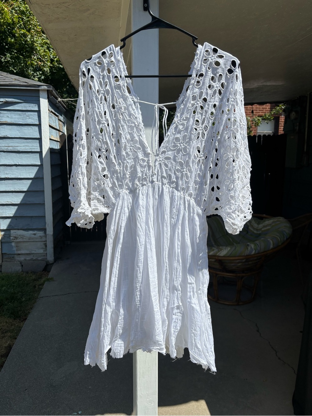 Free People Bella Note eyelet mini dress